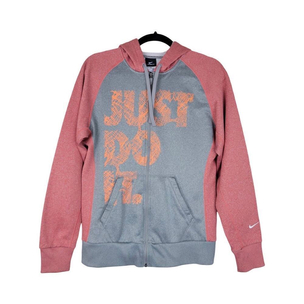 Nike Women’s Size XS Therma-Fit Full Zip Fleece Lined Hoodie Gray Jacket v6x